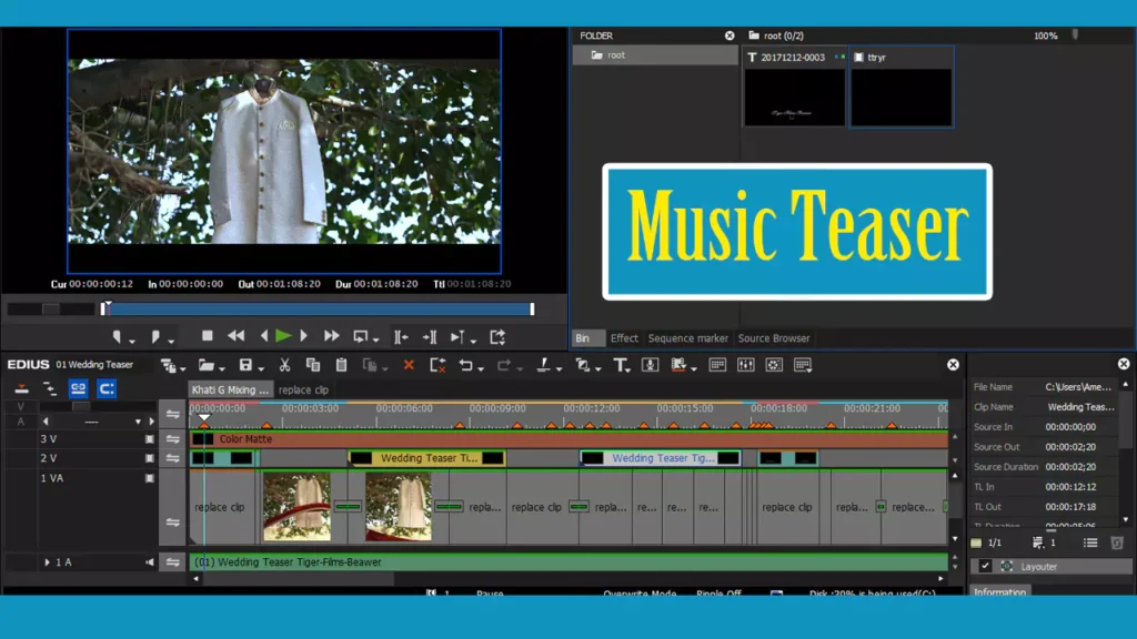 003 Edius wedding Teaser highlight project free download
