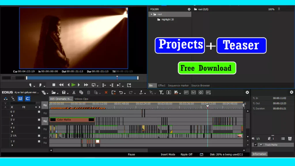 005 Highlight Wedding Teaser + Projects Cenmatic Edius 11