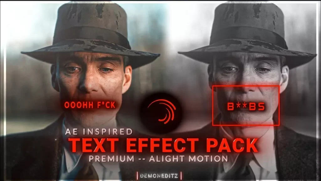 Ae Inspired Premium Text Effect Pack + Water Mark in Alight Motion Free Preset