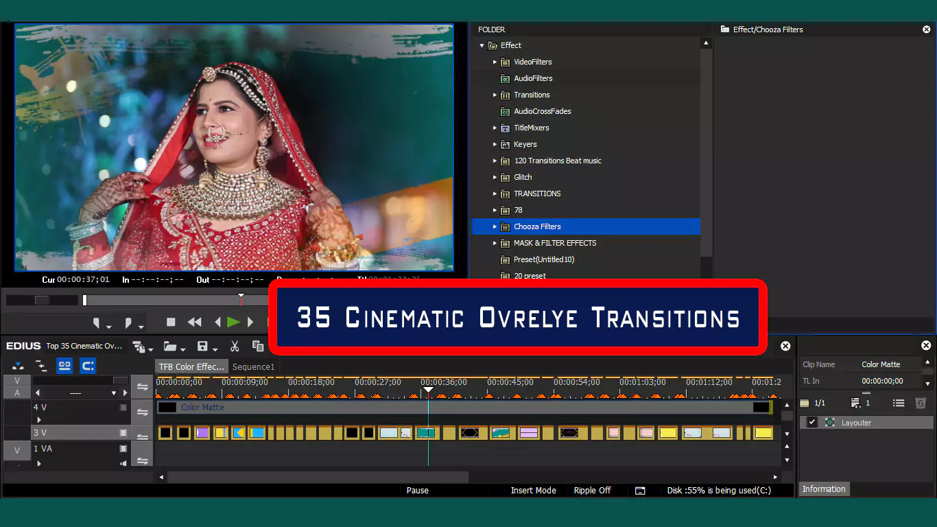 Top 35 Cinematic Overlay Transitions for Indian Wedding