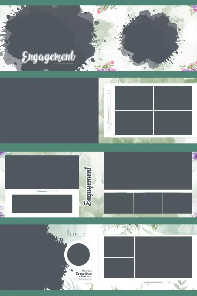 20+ floral wedding album PSD designs