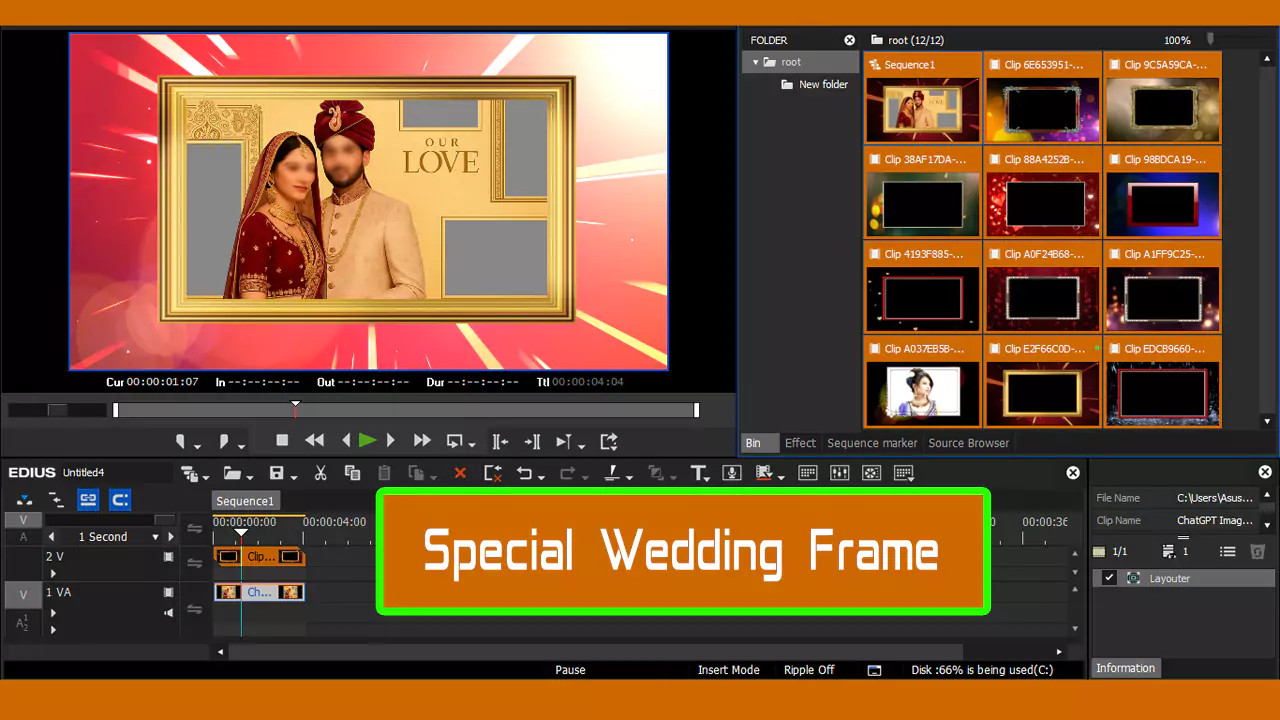 Edius Special Wedding Frame Effects Free Download
