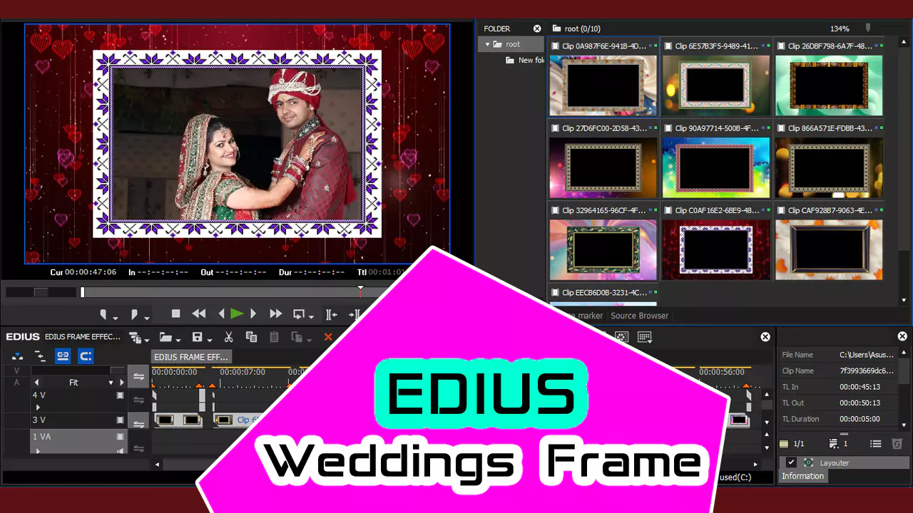 Weddings Frame Effect for Edius Free Download Project 2025