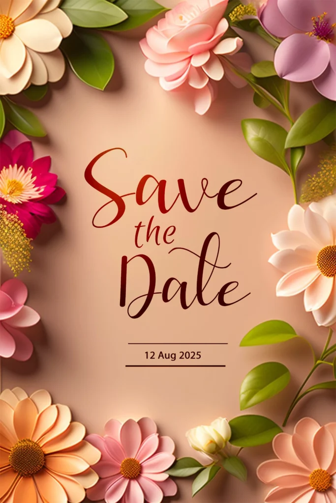 Create elegant save-the-date wedding cards easily