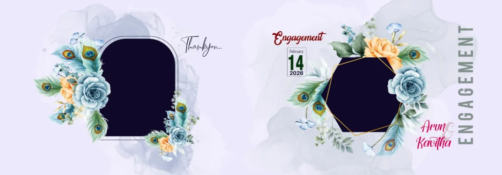 Engagement Album Cover Page Psd Free Download 12x36