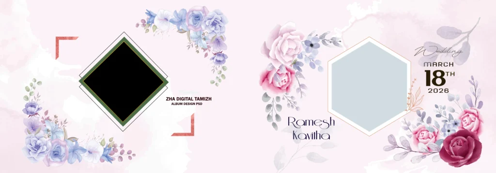 Engagement Album Cover Page Psd Free Download 12x36