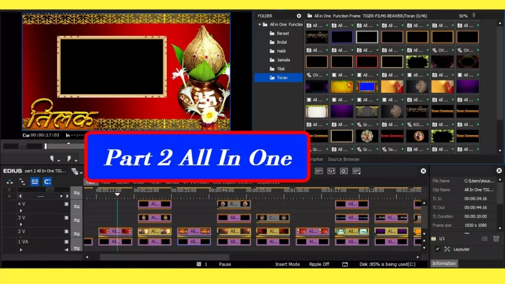 Indian wedding Effects In Edius Frame Effect Download