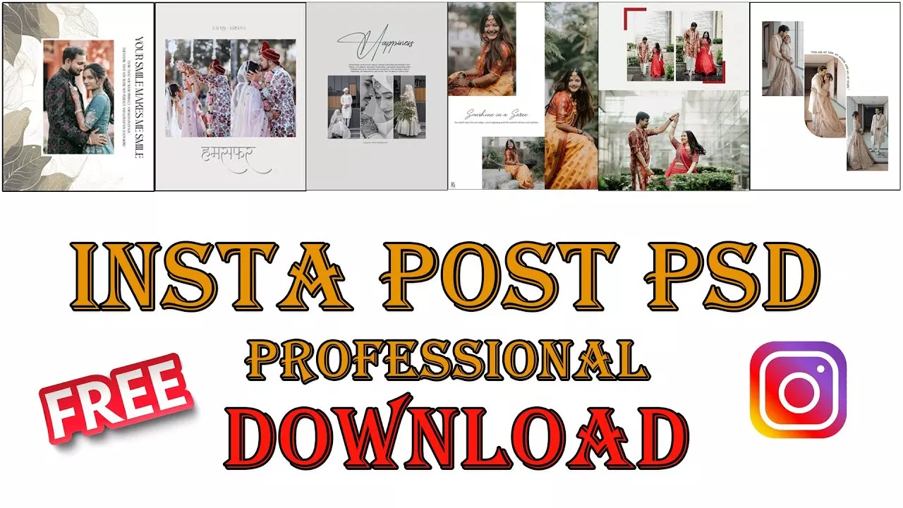 wedding instagram post psd indian wedding