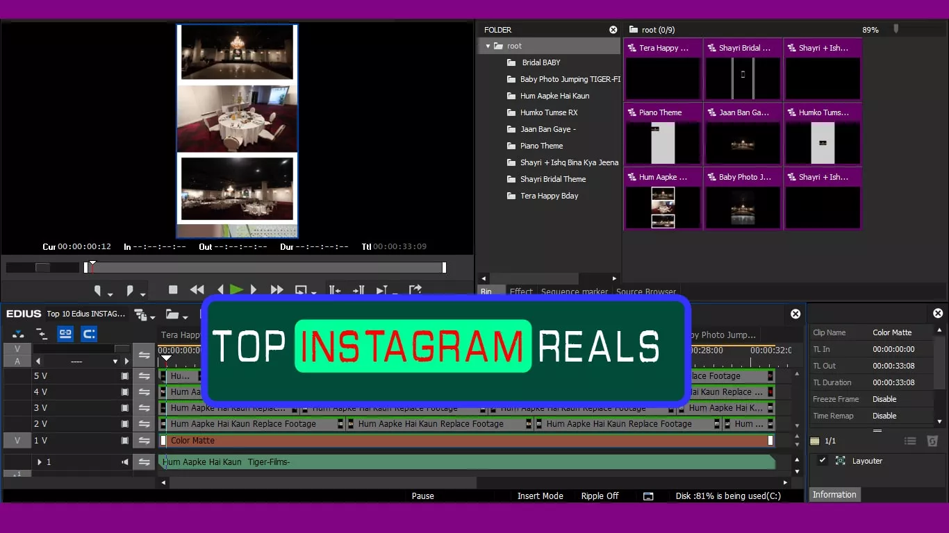 Top 10 Instagram Reels Template Edius Free Download