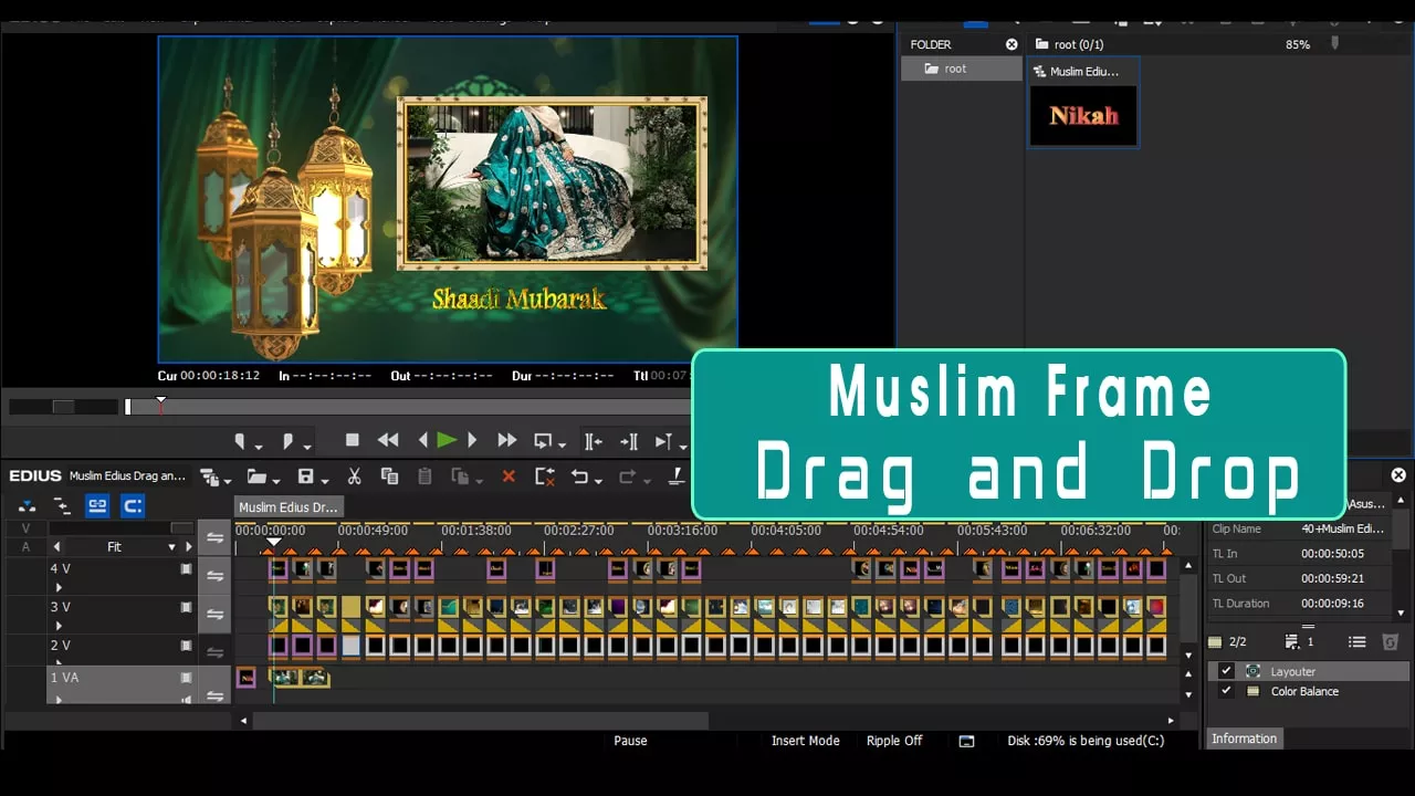 40 Muslim Edius Drag and Drop Frame Effects
